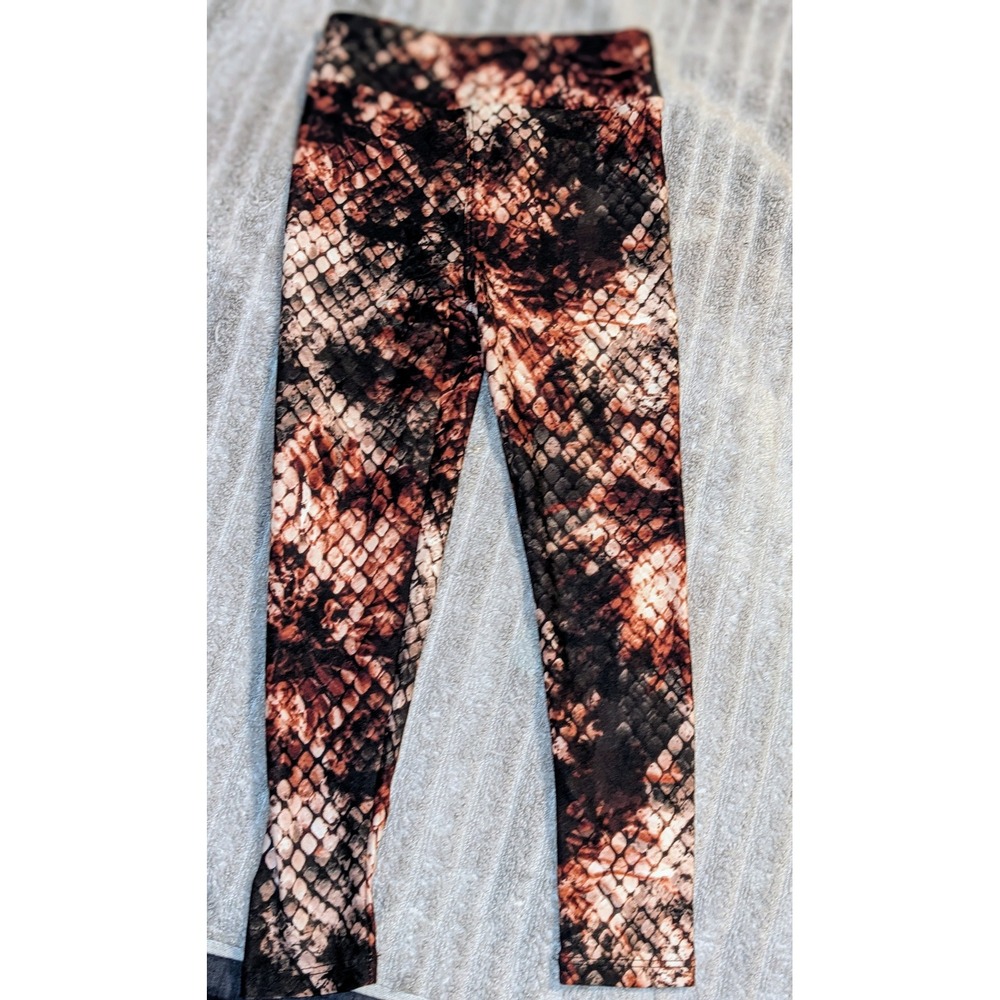 LuLaRoe Leggings Kids Snake Print Floral Comfy Leggings S/M Set of 2 NEW